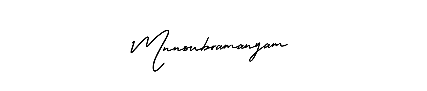 Create a beautiful signature design for name Mnnsubramanyam. With this signature (AmerikaSignatureDemo-Regular) fonts, you can make a handwritten signature for free. Mnnsubramanyam signature style 3 images and pictures png