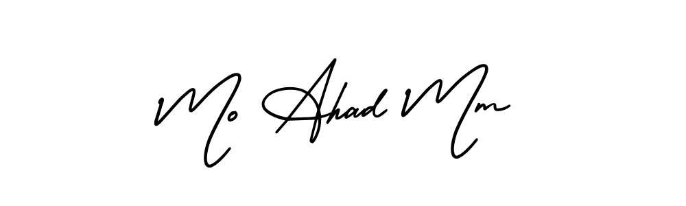 How to make Mo Ahad Mm name signature. Use AmerikaSignatureDemo-Regular style for creating short signs online. This is the latest handwritten sign. Mo Ahad Mm signature style 3 images and pictures png