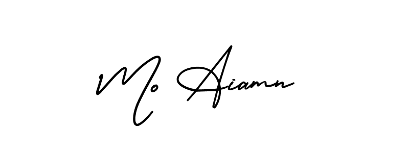 How to make Mo Aiamn name signature. Use AmerikaSignatureDemo-Regular style for creating short signs online. This is the latest handwritten sign. Mo Aiamn signature style 3 images and pictures png
