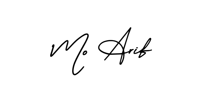 Design your own signature with our free online signature maker. With this signature software, you can create a handwritten (AmerikaSignatureDemo-Regular) signature for name Mo Arif. Mo Arif signature style 3 images and pictures png