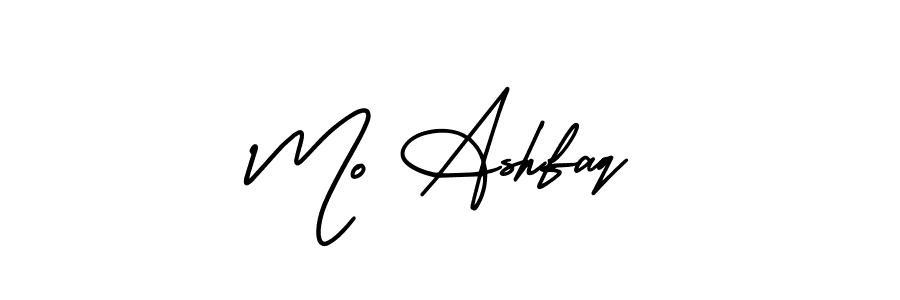 How to make Mo Ashfaq name signature. Use AmerikaSignatureDemo-Regular style for creating short signs online. This is the latest handwritten sign. Mo Ashfaq signature style 3 images and pictures png