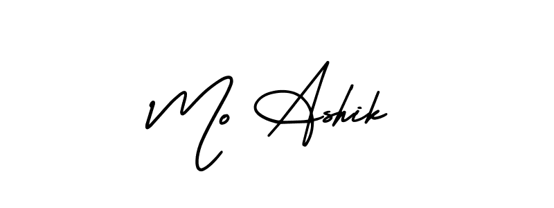 Make a beautiful signature design for name Mo Ashik. With this signature (AmerikaSignatureDemo-Regular) style, you can create a handwritten signature for free. Mo Ashik signature style 3 images and pictures png
