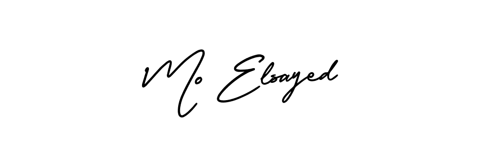 Mo Elsayed stylish signature style. Best Handwritten Sign (AmerikaSignatureDemo-Regular) for my name. Handwritten Signature Collection Ideas for my name Mo Elsayed. Mo Elsayed signature style 3 images and pictures png