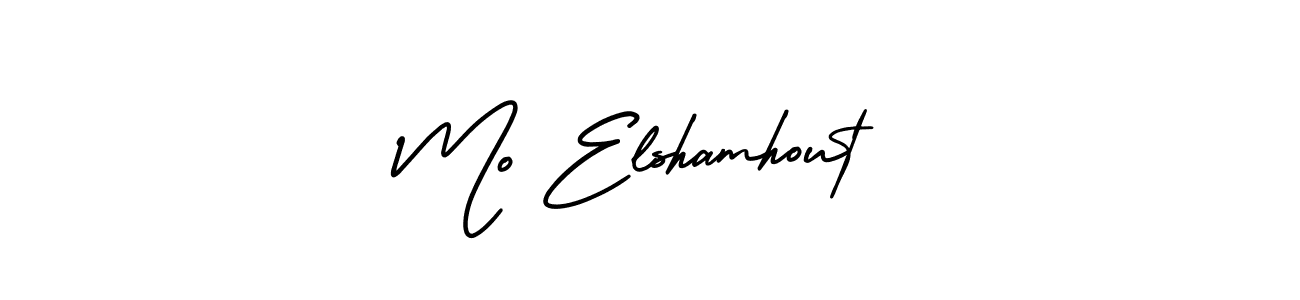 AmerikaSignatureDemo-Regular is a professional signature style that is perfect for those who want to add a touch of class to their signature. It is also a great choice for those who want to make their signature more unique. Get Mo Elshamhout name to fancy signature for free. Mo Elshamhout signature style 3 images and pictures png