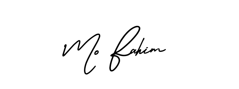 Create a beautiful signature design for name Mo Fahim. With this signature (AmerikaSignatureDemo-Regular) fonts, you can make a handwritten signature for free. Mo Fahim signature style 3 images and pictures png