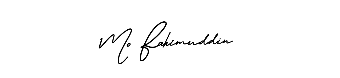 Mo Fahimuddin stylish signature style. Best Handwritten Sign (AmerikaSignatureDemo-Regular) for my name. Handwritten Signature Collection Ideas for my name Mo Fahimuddin. Mo Fahimuddin signature style 3 images and pictures png