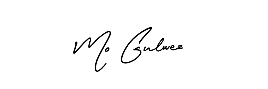 Mo Gulwez stylish signature style. Best Handwritten Sign (AmerikaSignatureDemo-Regular) for my name. Handwritten Signature Collection Ideas for my name Mo Gulwez. Mo Gulwez signature style 3 images and pictures png