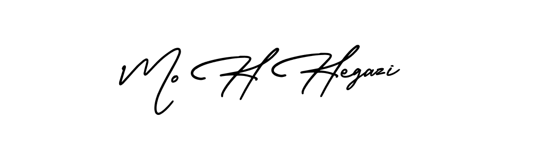 How to make Mo H Hegazi name signature. Use AmerikaSignatureDemo-Regular style for creating short signs online. This is the latest handwritten sign. Mo H Hegazi signature style 3 images and pictures png