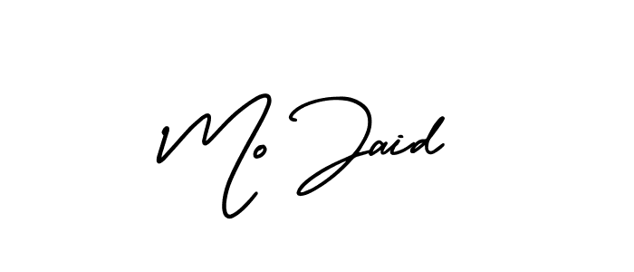 The best way (AmerikaSignatureDemo-Regular) to make a short signature is to pick only two or three words in your name. The name Mo Jaid include a total of six letters. For converting this name. Mo Jaid signature style 3 images and pictures png