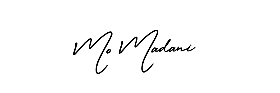 AmerikaSignatureDemo-Regular is a professional signature style that is perfect for those who want to add a touch of class to their signature. It is also a great choice for those who want to make their signature more unique. Get Mo Madani name to fancy signature for free. Mo Madani signature style 3 images and pictures png