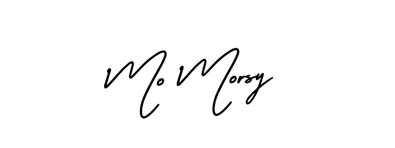 How to make Mo Morsy signature? AmerikaSignatureDemo-Regular is a professional autograph style. Create handwritten signature for Mo Morsy name. Mo Morsy signature style 3 images and pictures png