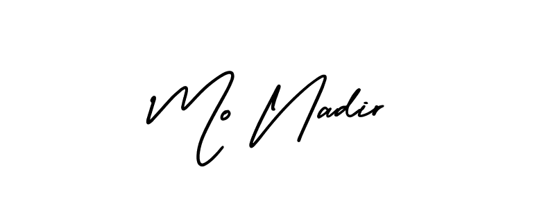 Use a signature maker to create a handwritten signature online. With this signature software, you can design (AmerikaSignatureDemo-Regular) your own signature for name Mo Nadir. Mo Nadir signature style 3 images and pictures png