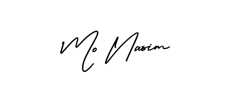 Use a signature maker to create a handwritten signature online. With this signature software, you can design (AmerikaSignatureDemo-Regular) your own signature for name Mo Nasim. Mo Nasim signature style 3 images and pictures png