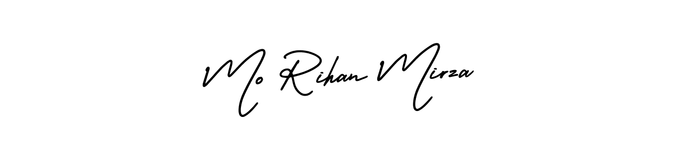 It looks lik you need a new signature style for name Mo Rihan Mirza. Design unique handwritten (AmerikaSignatureDemo-Regular) signature with our free signature maker in just a few clicks. Mo Rihan Mirza signature style 3 images and pictures png