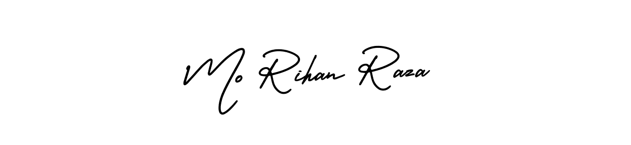 Also You can easily find your signature by using the search form. We will create Mo Rihan Raza name handwritten signature images for you free of cost using AmerikaSignatureDemo-Regular sign style. Mo Rihan Raza signature style 3 images and pictures png