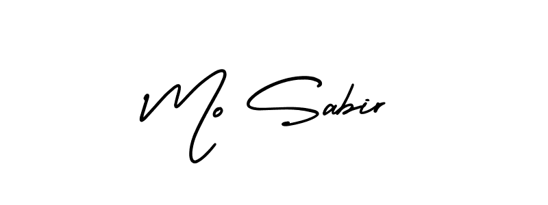 Make a beautiful signature design for name Mo Sabir. With this signature (AmerikaSignatureDemo-Regular) style, you can create a handwritten signature for free. Mo Sabir signature style 3 images and pictures png