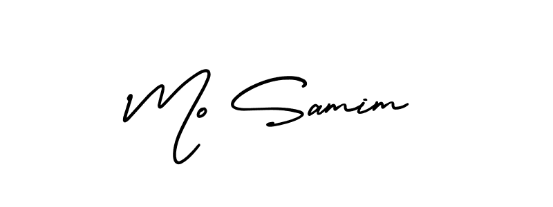 How to make Mo Samim signature? AmerikaSignatureDemo-Regular is a professional autograph style. Create handwritten signature for Mo Samim name. Mo Samim signature style 3 images and pictures png