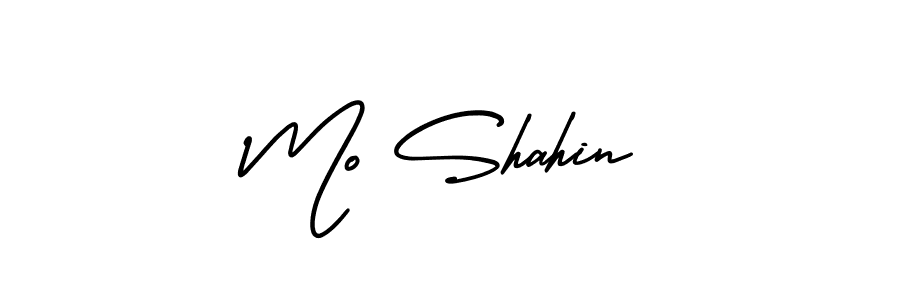 How to make Mo Shahin signature? AmerikaSignatureDemo-Regular is a professional autograph style. Create handwritten signature for Mo Shahin name. Mo Shahin signature style 3 images and pictures png