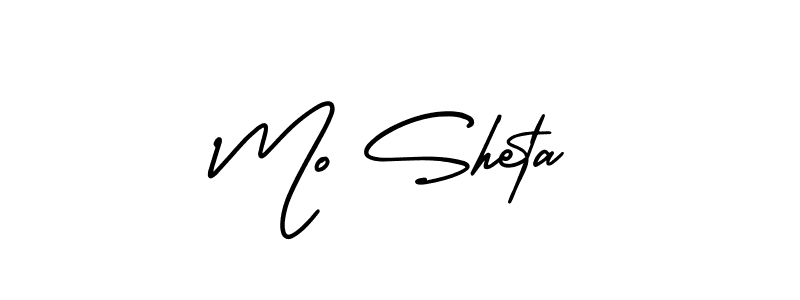 Create a beautiful signature design for name Mo Sheta. With this signature (AmerikaSignatureDemo-Regular) fonts, you can make a handwritten signature for free. Mo Sheta signature style 3 images and pictures png