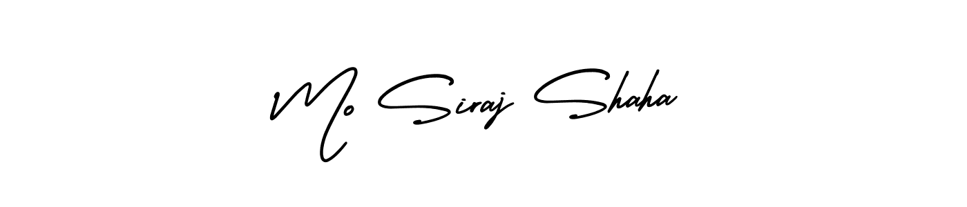if you are searching for the best signature style for your name Mo Siraj Shaha. so please give up your signature search. here we have designed multiple signature styles  using AmerikaSignatureDemo-Regular. Mo Siraj Shaha signature style 3 images and pictures png