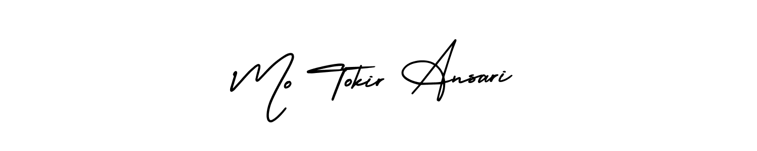 Make a beautiful signature design for name Mo Tokir Ansari. With this signature (AmerikaSignatureDemo-Regular) style, you can create a handwritten signature for free. Mo Tokir Ansari signature style 3 images and pictures png