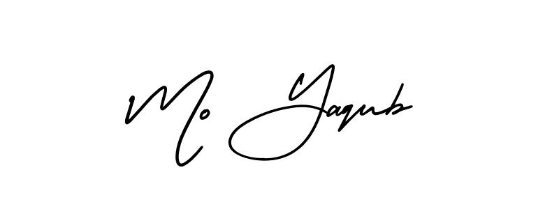 This is the best signature style for the Mo Yaqub name. Also you like these signature font (AmerikaSignatureDemo-Regular). Mix name signature. Mo Yaqub signature style 3 images and pictures png