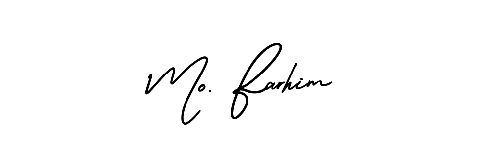 Create a beautiful signature design for name Mo. Farhim. With this signature (AmerikaSignatureDemo-Regular) fonts, you can make a handwritten signature for free. Mo. Farhim signature style 3 images and pictures png