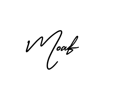 Moaf stylish signature style. Best Handwritten Sign (AmerikaSignatureDemo-Regular) for my name. Handwritten Signature Collection Ideas for my name Moaf. Moaf signature style 3 images and pictures png