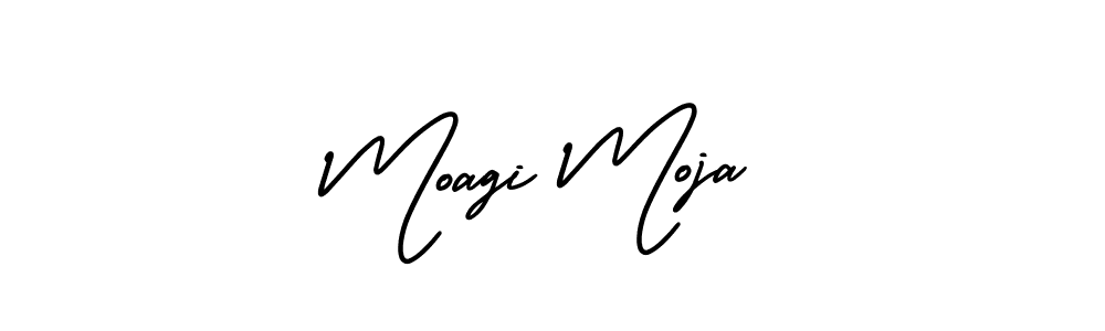 Make a beautiful signature design for name Moagi Moja. With this signature (AmerikaSignatureDemo-Regular) style, you can create a handwritten signature for free. Moagi Moja signature style 3 images and pictures png