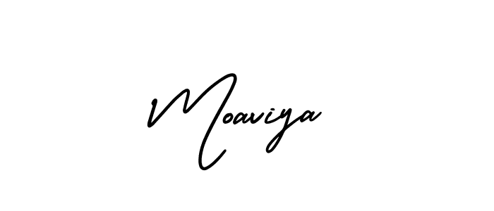 The best way (AmerikaSignatureDemo-Regular) to make a short signature is to pick only two or three words in your name. The name Moaviya include a total of six letters. For converting this name. Moaviya signature style 3 images and pictures png