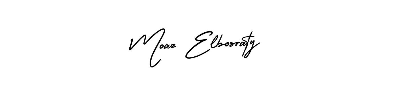 AmerikaSignatureDemo-Regular is a professional signature style that is perfect for those who want to add a touch of class to their signature. It is also a great choice for those who want to make their signature more unique. Get Moaz Elbosraty name to fancy signature for free. Moaz Elbosraty signature style 3 images and pictures png