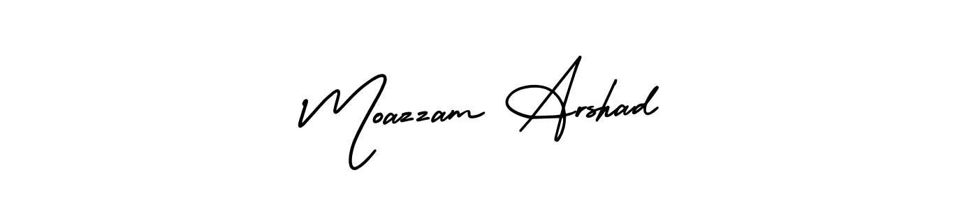 if you are searching for the best signature style for your name Moazzam Arshad. so please give up your signature search. here we have designed multiple signature styles  using AmerikaSignatureDemo-Regular. Moazzam Arshad signature style 3 images and pictures png