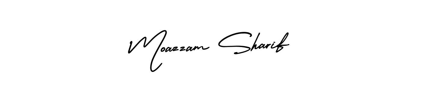 You should practise on your own different ways (AmerikaSignatureDemo-Regular) to write your name (Moazzam Sharif) in signature. don't let someone else do it for you. Moazzam Sharif signature style 3 images and pictures png