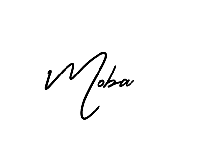 Also we have Moba name is the best signature style. Create professional handwritten signature collection using AmerikaSignatureDemo-Regular autograph style. Moba signature style 3 images and pictures png