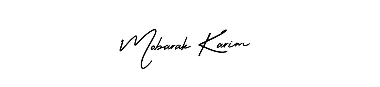 This is the best signature style for the Mobarak Karim name. Also you like these signature font (AmerikaSignatureDemo-Regular). Mix name signature. Mobarak Karim signature style 3 images and pictures png