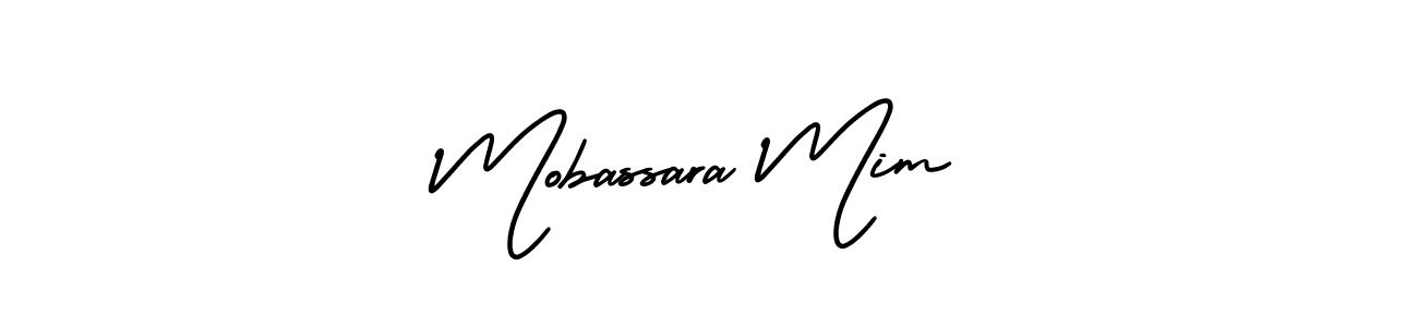 Also we have Mobassara Mim name is the best signature style. Create professional handwritten signature collection using AmerikaSignatureDemo-Regular autograph style. Mobassara Mim signature style 3 images and pictures png