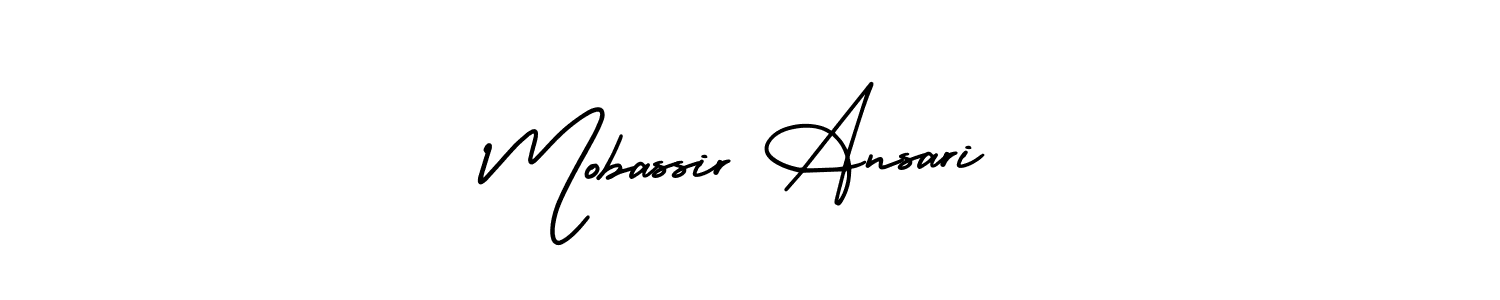 Use a signature maker to create a handwritten signature online. With this signature software, you can design (AmerikaSignatureDemo-Regular) your own signature for name Mobassir Ansari. Mobassir Ansari signature style 3 images and pictures png