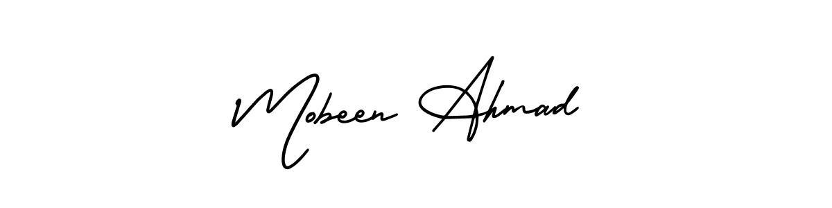How to make Mobeen Ahmad signature? AmerikaSignatureDemo-Regular is a professional autograph style. Create handwritten signature for Mobeen Ahmad name. Mobeen Ahmad signature style 3 images and pictures png