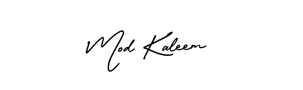 The best way (AmerikaSignatureDemo-Regular) to make a short signature is to pick only two or three words in your name. The name Mod Kaleem include a total of six letters. For converting this name. Mod Kaleem signature style 3 images and pictures png