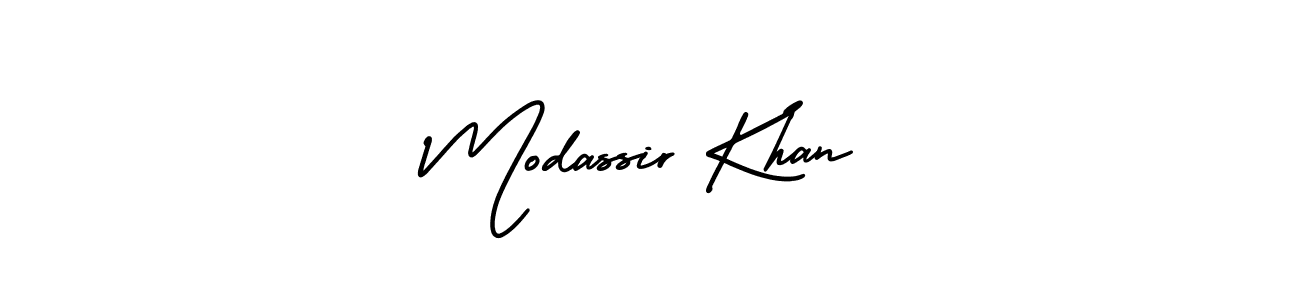 Also we have Modassir Khan name is the best signature style. Create professional handwritten signature collection using AmerikaSignatureDemo-Regular autograph style. Modassir Khan signature style 3 images and pictures png