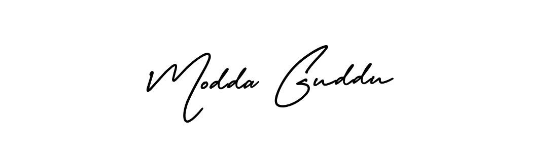 Create a beautiful signature design for name Modda Guddu. With this signature (AmerikaSignatureDemo-Regular) fonts, you can make a handwritten signature for free. Modda Guddu signature style 3 images and pictures png