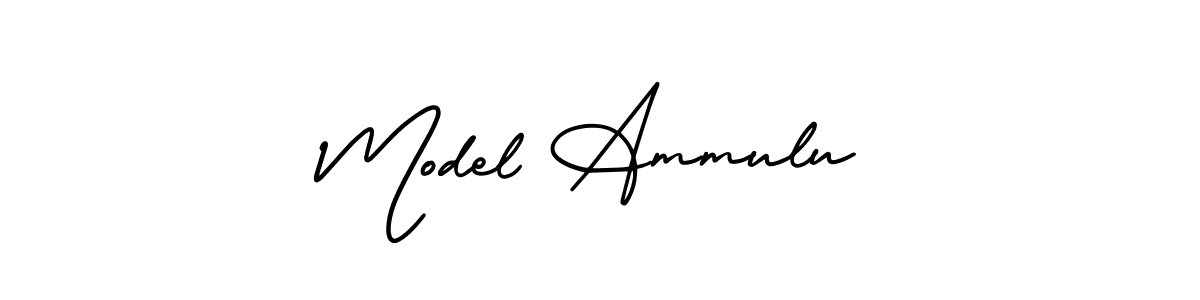 How to make Model Ammulu name signature. Use AmerikaSignatureDemo-Regular style for creating short signs online. This is the latest handwritten sign. Model Ammulu signature style 3 images and pictures png