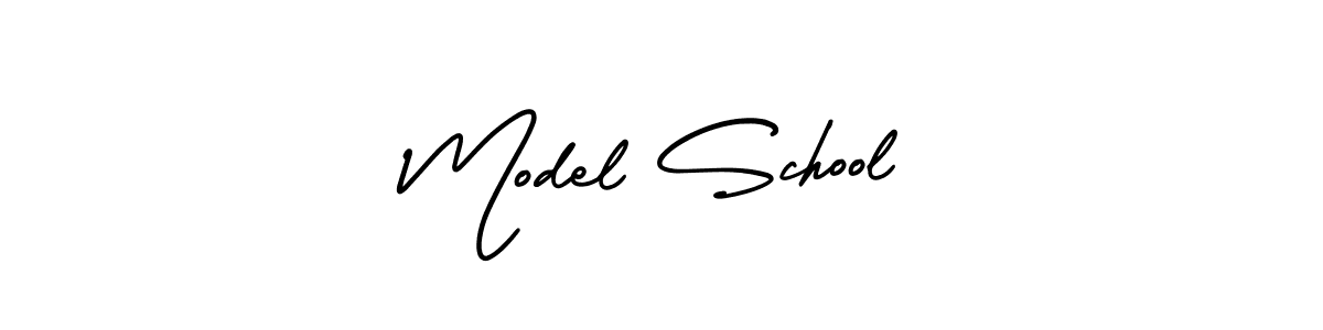 Also You can easily find your signature by using the search form. We will create Model School name handwritten signature images for you free of cost using AmerikaSignatureDemo-Regular sign style. Model School signature style 3 images and pictures png