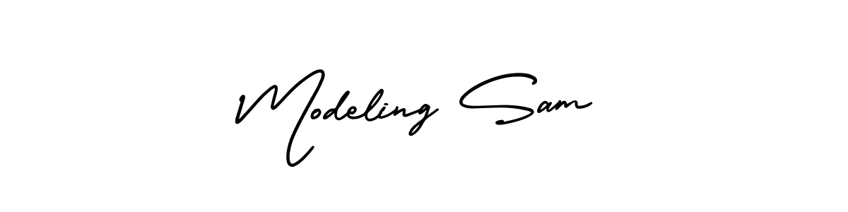 Similarly AmerikaSignatureDemo-Regular is the best handwritten signature design. Signature creator online .You can use it as an online autograph creator for name Modeling Sam. Modeling Sam signature style 3 images and pictures png