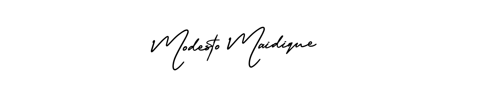 Design your own signature with our free online signature maker. With this signature software, you can create a handwritten (AmerikaSignatureDemo-Regular) signature for name Modesto Maidique. Modesto Maidique signature style 3 images and pictures png