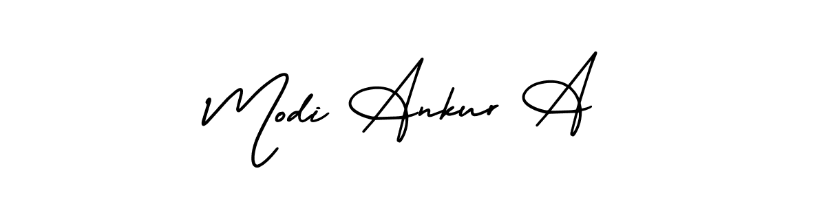 Also You can easily find your signature by using the search form. We will create Modi Ankur A name handwritten signature images for you free of cost using AmerikaSignatureDemo-Regular sign style. Modi Ankur A signature style 3 images and pictures png