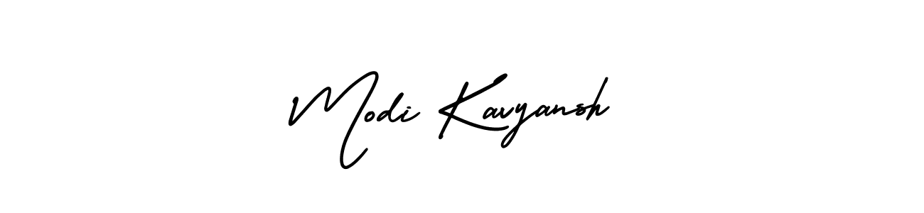 AmerikaSignatureDemo-Regular is a professional signature style that is perfect for those who want to add a touch of class to their signature. It is also a great choice for those who want to make their signature more unique. Get Modi Kavyansh name to fancy signature for free. Modi Kavyansh signature style 3 images and pictures png