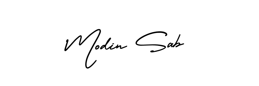 It looks lik you need a new signature style for name Modin Sab. Design unique handwritten (AmerikaSignatureDemo-Regular) signature with our free signature maker in just a few clicks. Modin Sab signature style 3 images and pictures png