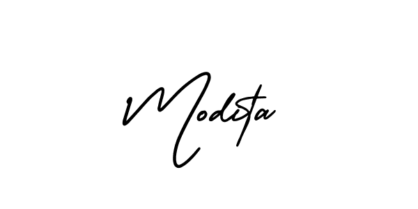 Also we have Modita name is the best signature style. Create professional handwritten signature collection using AmerikaSignatureDemo-Regular autograph style. Modita signature style 3 images and pictures png