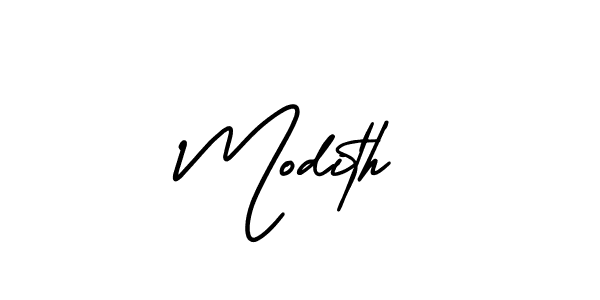 Also You can easily find your signature by using the search form. We will create Modith name handwritten signature images for you free of cost using AmerikaSignatureDemo-Regular sign style. Modith signature style 3 images and pictures png